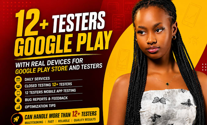 provide closed testing 20 testers 12 testers mobile app testing 12 tester