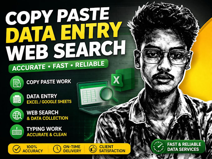 do perfect data entry,web search and copy paste