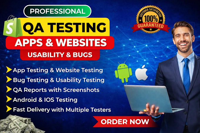 qa test apps and websites with multiple testers for usability and bugs