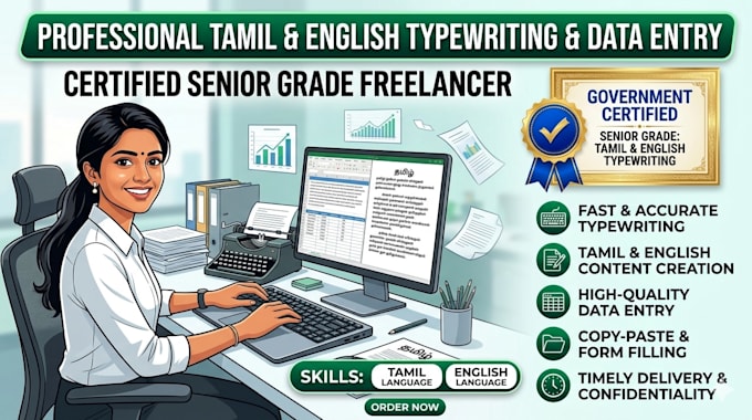 do fast and accurate tamil and english typing work