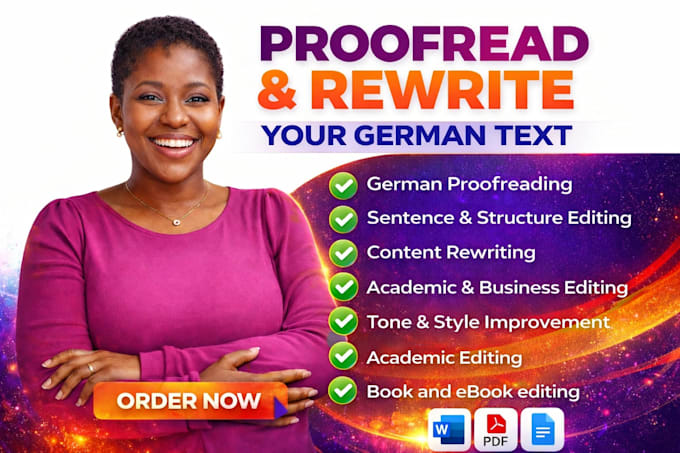 proofread, edit and rewrite your german text