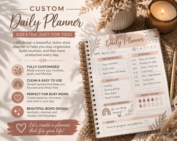 create a custom daily planner or routine for you