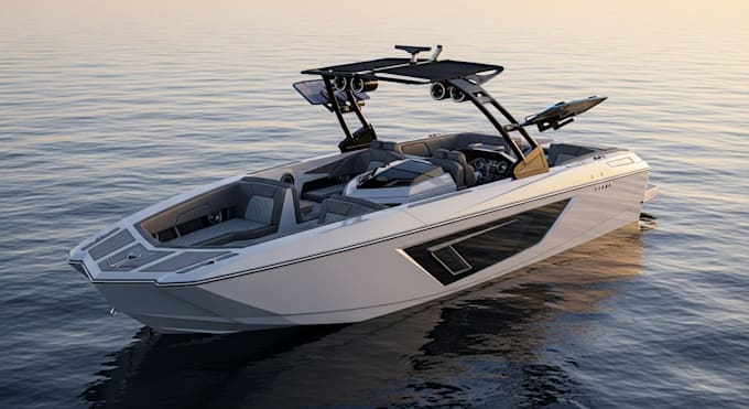 create high quality 3d boat model, 3d ship model, yacht animation