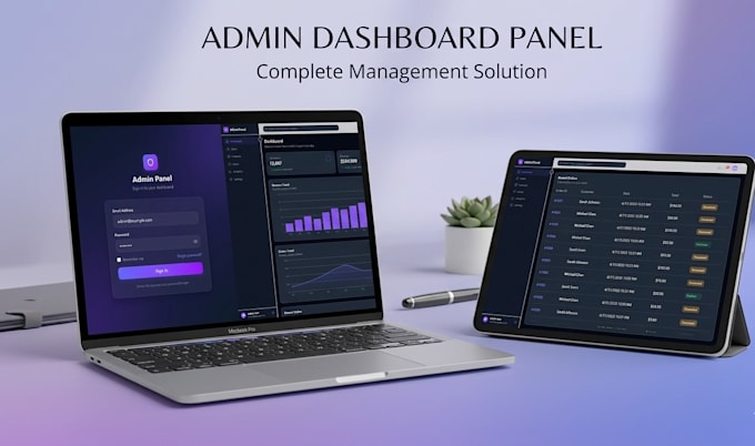 design responsive admin panel UI in react js