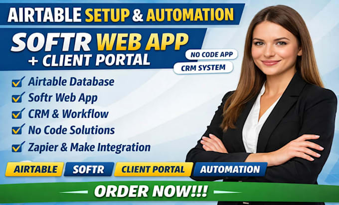 setup your airtable database airtable automation softr web app client portal
