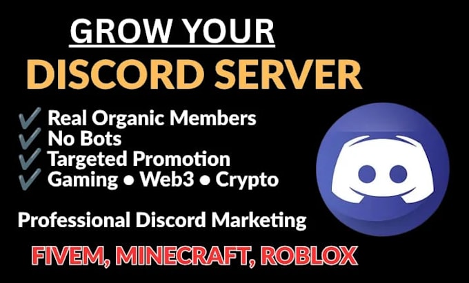 discord promotion, disocrd advertising, fivem minecraft server promotion growth,