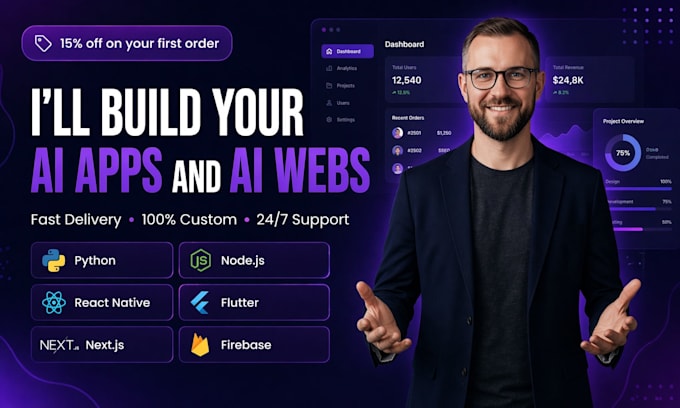 build your ai app, ai chatbot, ai website, or ai saas with gpt integration
