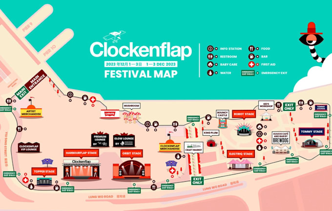 Festivals Map Design festival map, event map, vector map illustration or isometric ...
