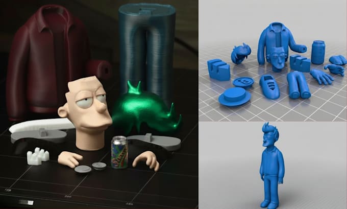 add color to 3d model, convert stl to 3mf, split parts, convert 2d to 3d