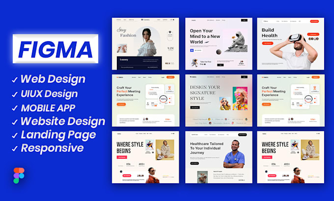design modern website UI UX in figma