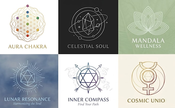 design a modern sacred geometry, mystical or mandala logo