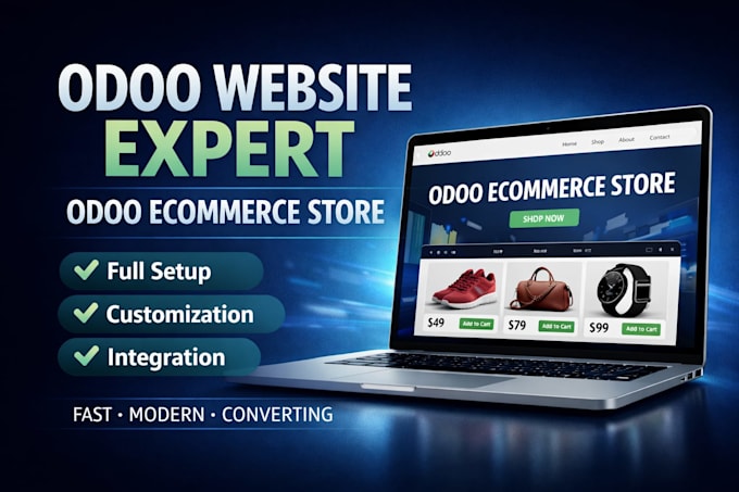 design odoo website and odoo ecommerce store