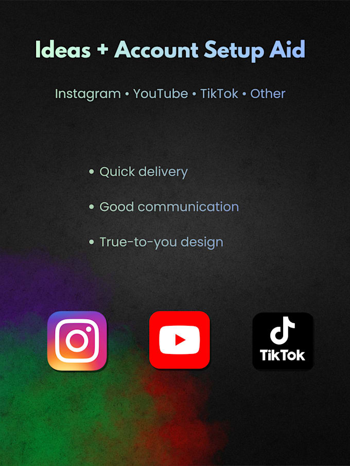 help with ideas, account setup, and branding