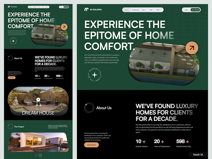 create UI design for your website, landing page and saas products