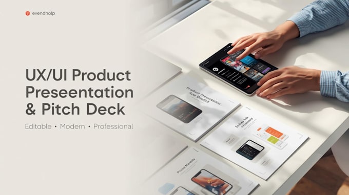 Design product presentation, app demo ux ui powerpoint pitch deck ...
