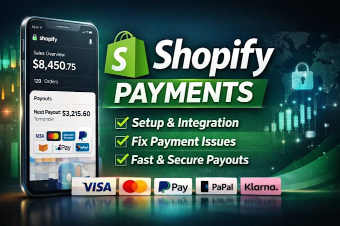 set up shopify payment  gateway and fix payment issues