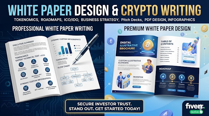 design and write professional white paper and white paper crypto