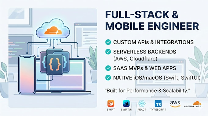 build custom API integration, serverless backend, or webhook