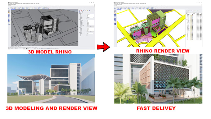 do interior exterior design sketchup rhino revit 3d modeling and 3d rendering
