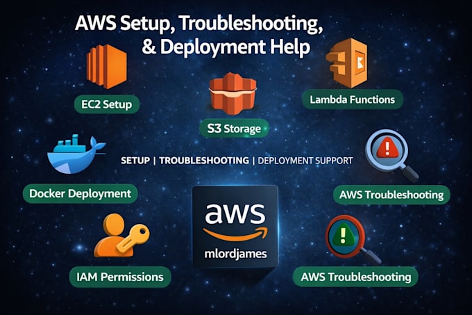 provide AWS setup, troubleshooting, and deployment support