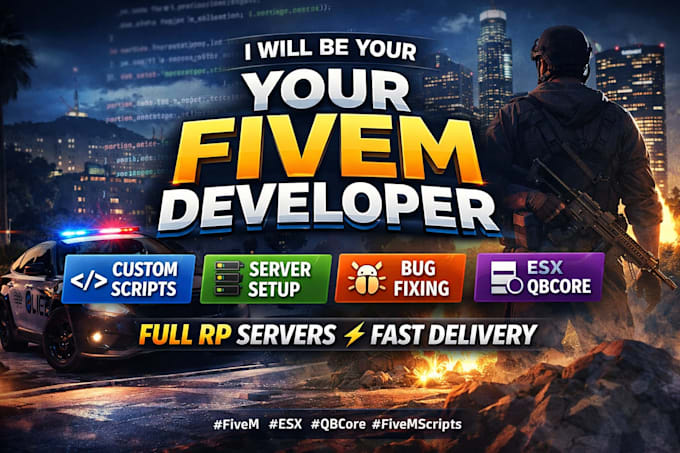 be your fivem developer for server scripts