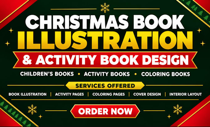 illustrate christmas children book and activity book for amazon kdp