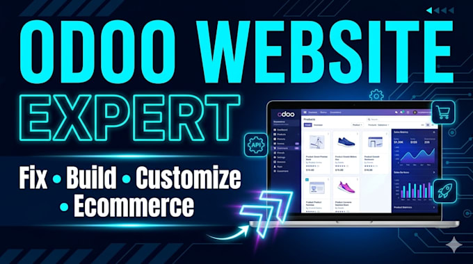 design fix and optimize your odoo website odoo pos ecommerce or API integration