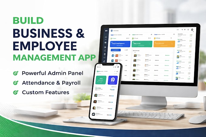 build business and employee management app with admin panel