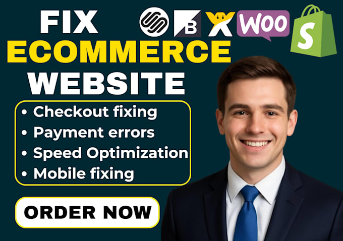 fix ecommerce checkout, payment errors, slow speed, website 404 issues fast