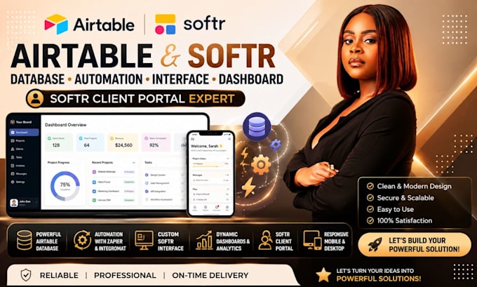 design and automate airtable CRM, database interface