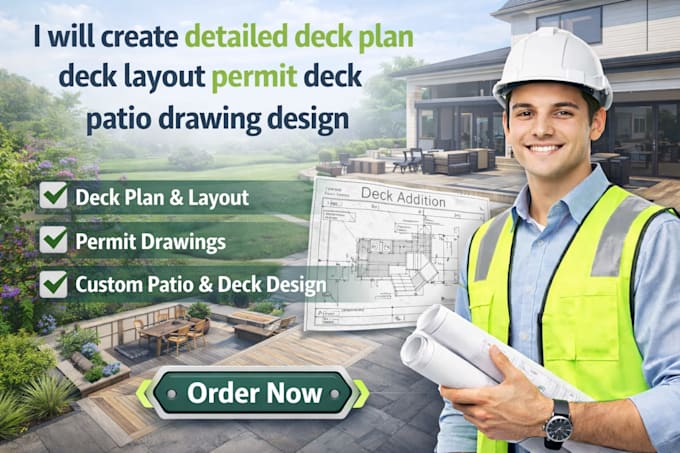 Criar plano detalhado de deck layout de deck permissão de deck desenho ...
