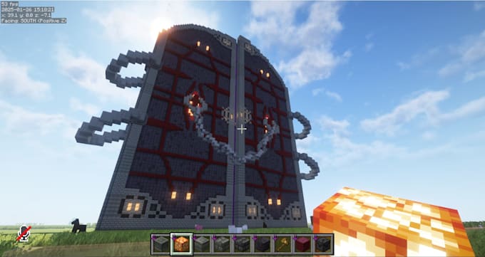 build something in minecraft