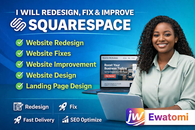 build modern squarespace website design, squarespace redesign