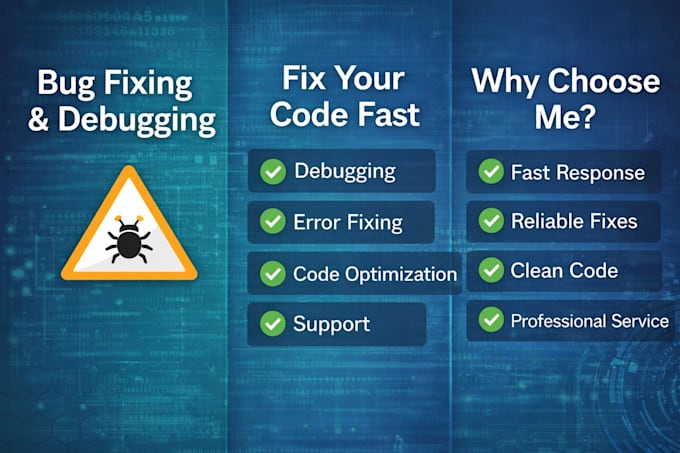 debug and fix any programming issue