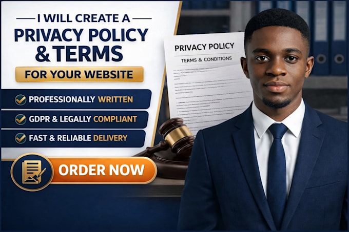 create a privacy policy and terms for your website