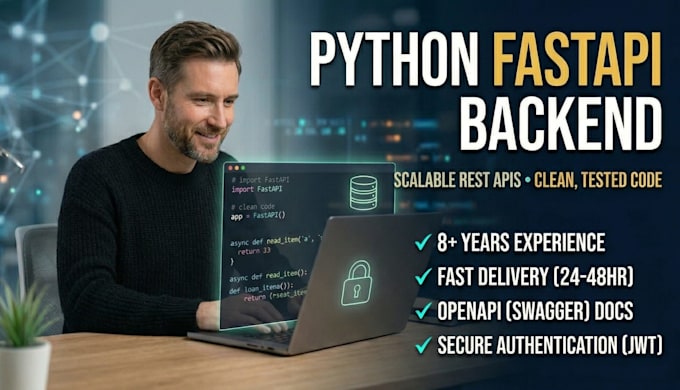 develop a python fastapi backend and rest api