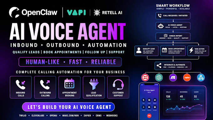 build vapi retell ai voice agent inbound outbound calling automation system