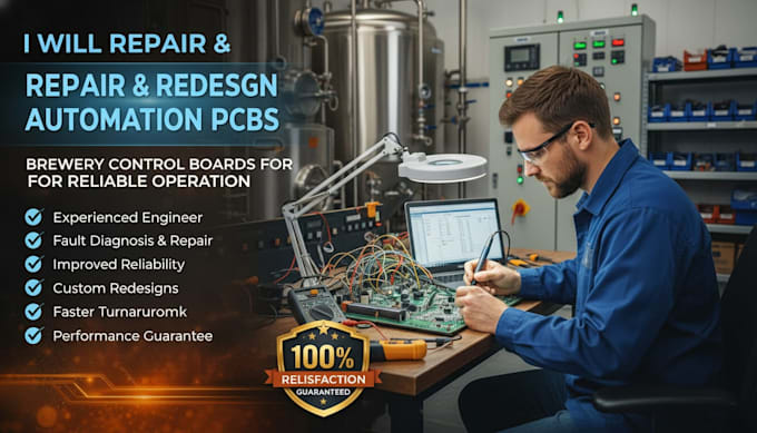 repair brewery control board and redesign automation pcb for reliable operation