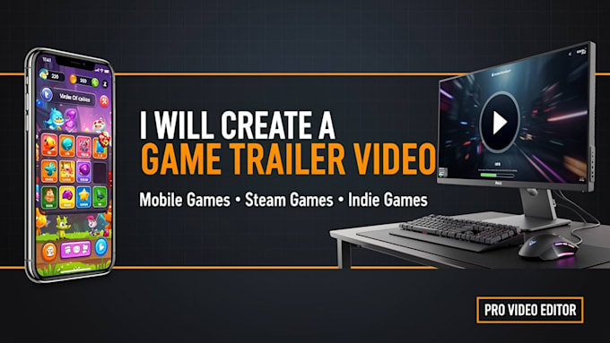 create steam video game trailer, cinematic teaser, gameplay