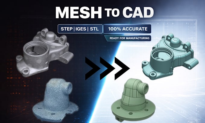 3d cad reverse engineering scan zu cad, stl zu step im solidworks 3d ...