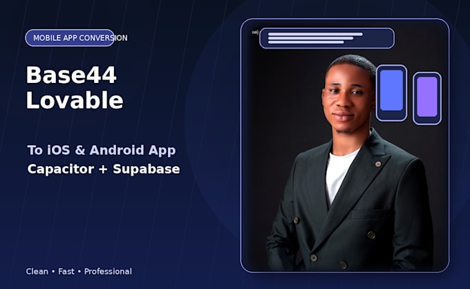 convert base44 lovable website to ios android app using capacitor, supabase