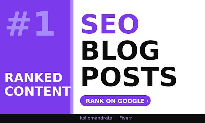 write SEO optimized blog posts that rank on google