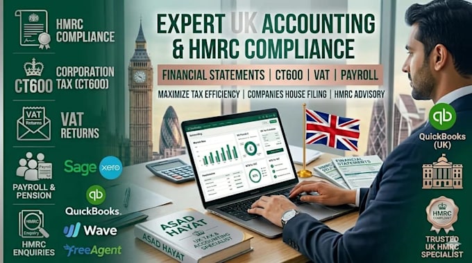 do UK bookkeeping, vat return, and accounting expert