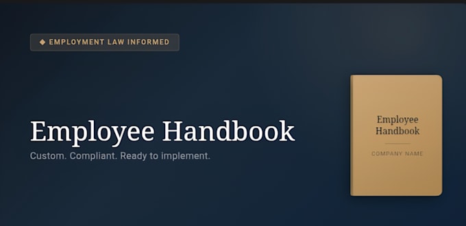 write a professional employee handbook