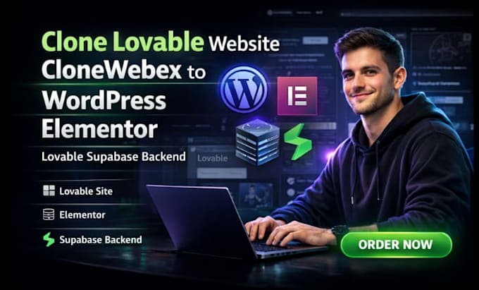 clone lovable website clonewebex to wordpress elementor lovable supabase backend