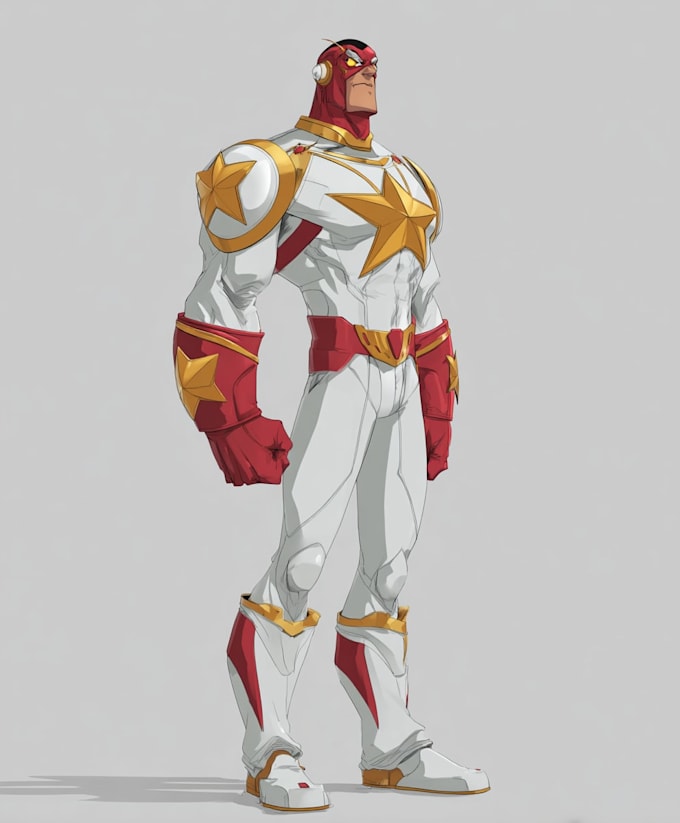 unique superhero character art comic style