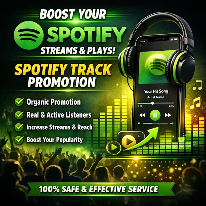 do professional spotify streams promotion, spotify track promotion