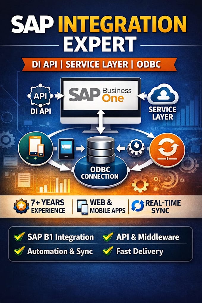 do sap business one integration using di API, service layer, odbc