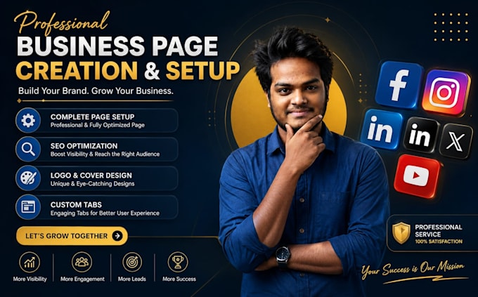 create and setup all social media accounts