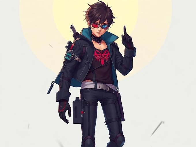 design anime character , cyberpunk character